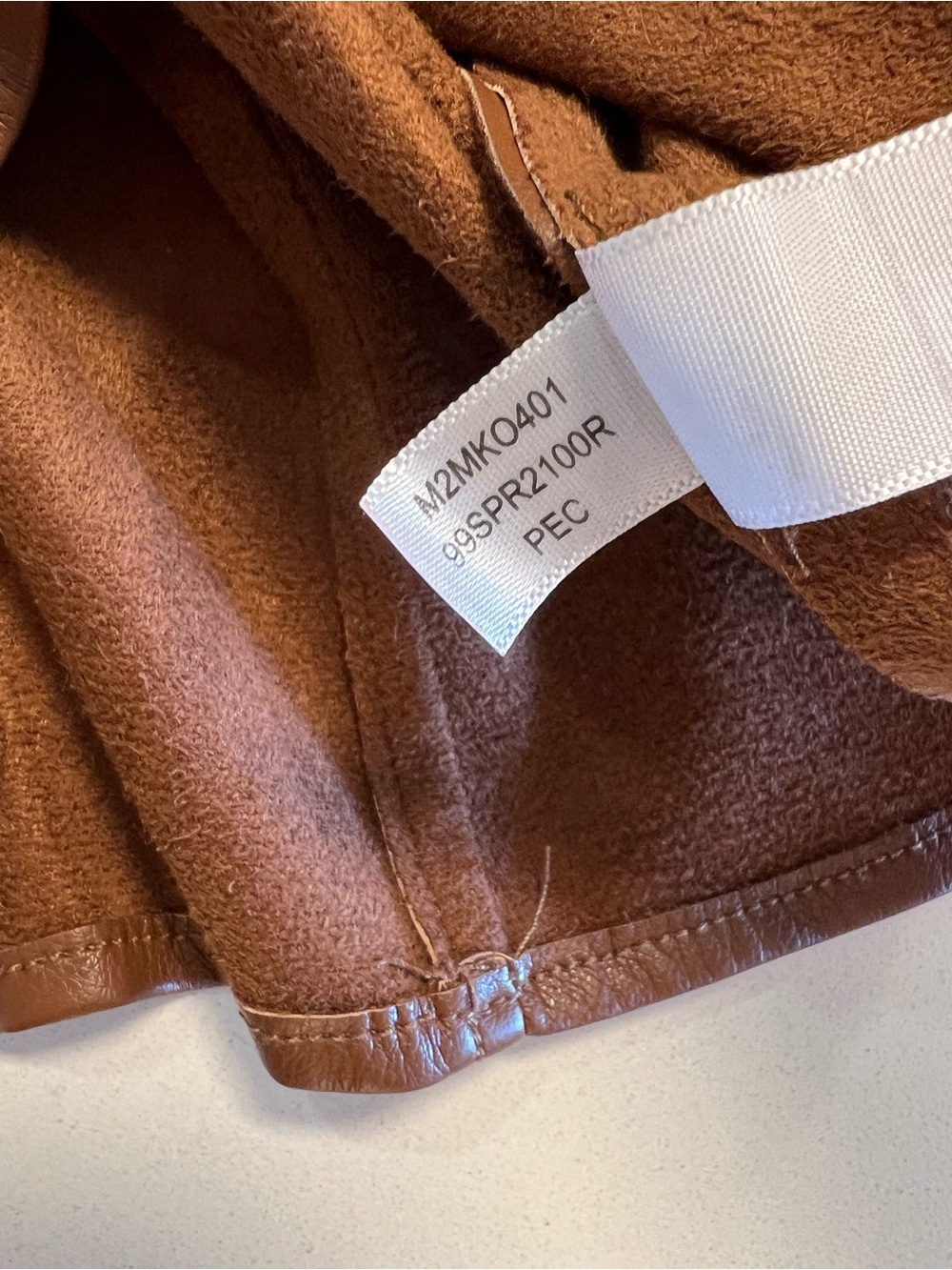 Marc New York Faux Leather Puff Sleeve Top Brown Chic Quiet Luxury 📐M - Picture 9 of 11
